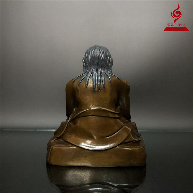 6'' 15cm Tall Dilgo Khyentse Rinpoche Copper Statue Home Design Collectible