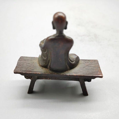 7x7cm Copper Bench Buddha Ornaments Lohan Buddha Tea Table Ornaments