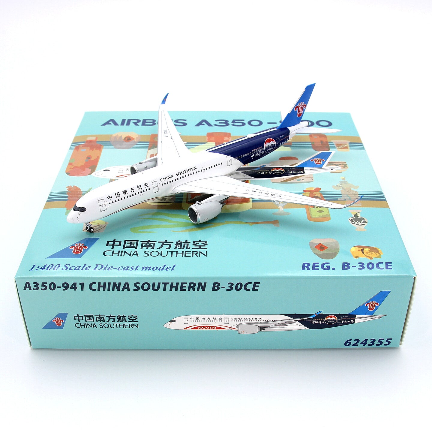 1:400 Panda CHINA SOUTHERN AIRBUS A350-900 Passenger Airplane Diecast Model