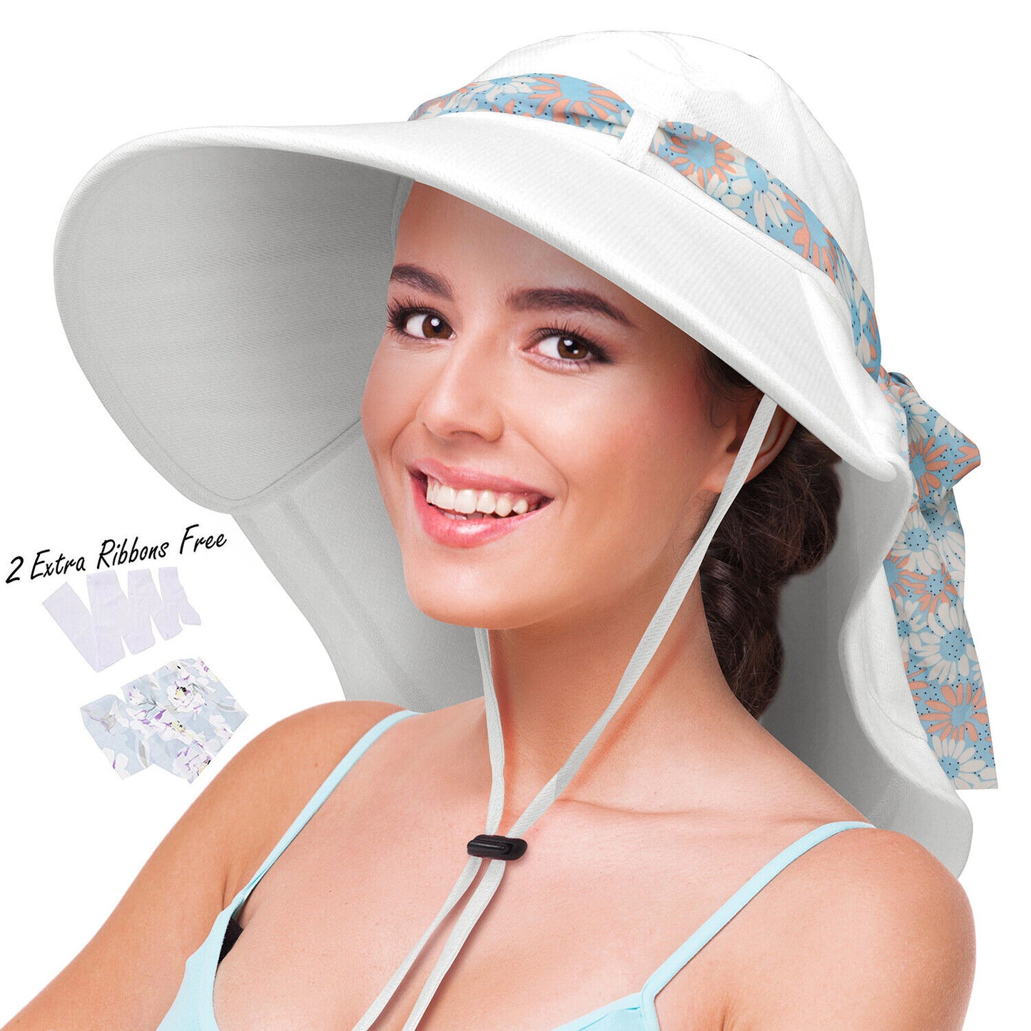 Men Women Wide Brim Sun Hat Breathable Bucket Summer Fishing Cap UV Protection