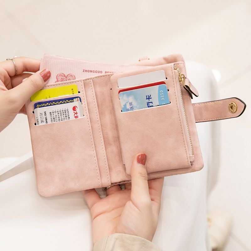 Wristband Short Wallet Student Clutch Bag Large Coin Bag Multi Card Coin Purses