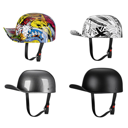 Motorcycle Vintage Helmet Baseball Cruiser Cap Chopper Helmet Half Scooter Gift
