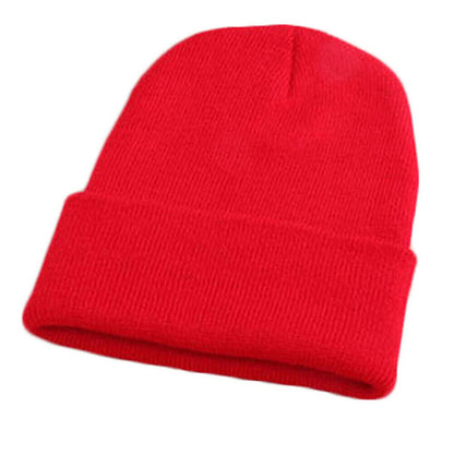 Beanie Hat Men Women Plain Knit Ski Cap Warm Elastic Skull Winter Cuff Thermal