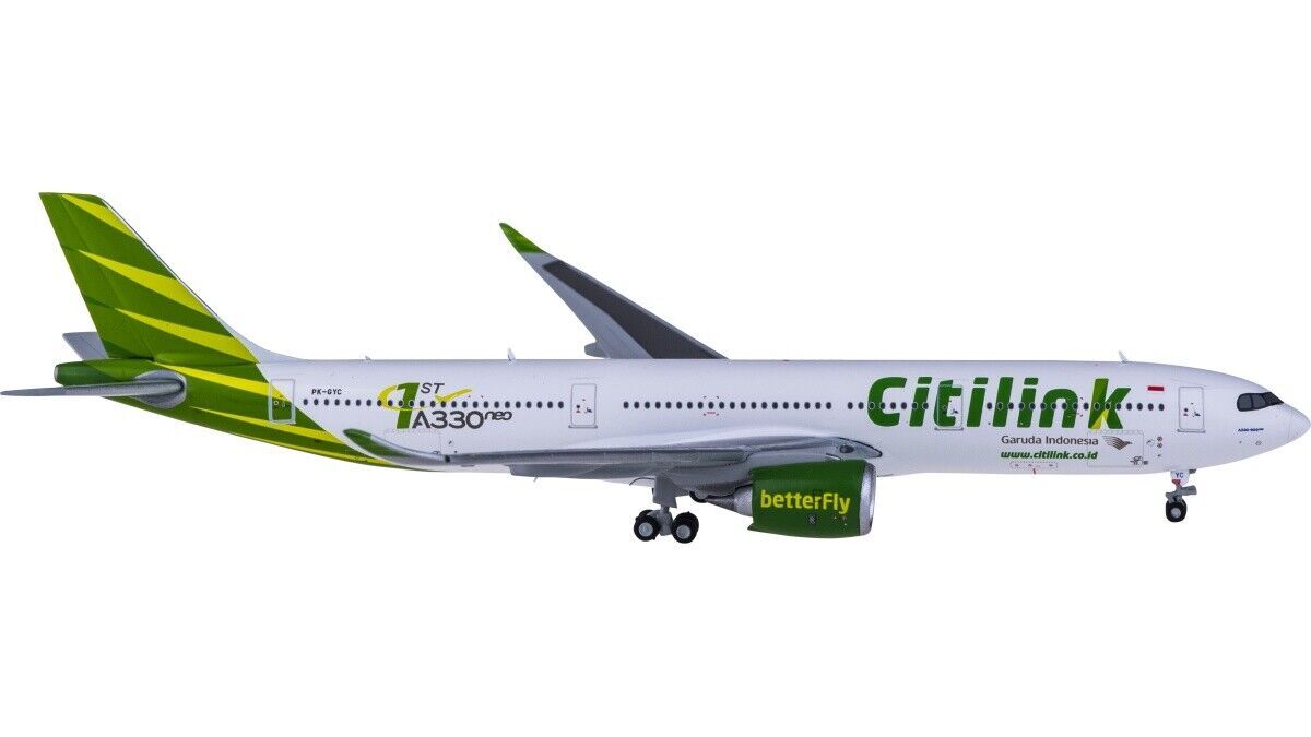 1:400 JC Wings Citilink AIRBUS A330-900neo Passenger Airplane Diecast Model