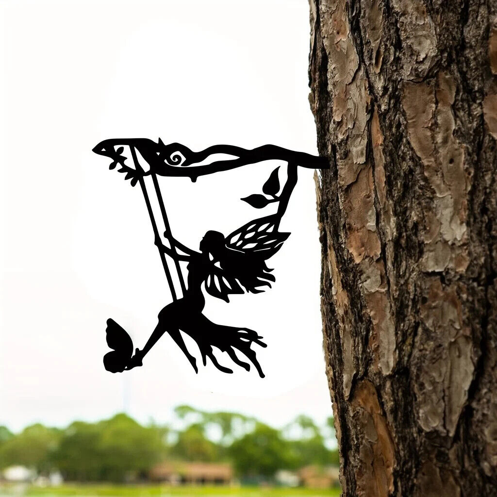 1pc, Metal Fairy Silhouette Art Shadow Decoration For Garden Silhouette