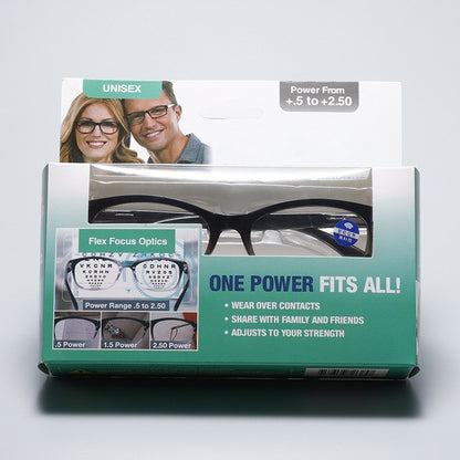 0.5-2.5 Unisex Auto Focus Presbyopi Reading Glasses One Power Readers Adjustable