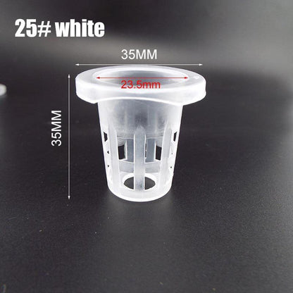 50Pcs Mesh Pot Net Cup Basket Hydroponic Nursery Aeroponic Plant Grow Clone Kit