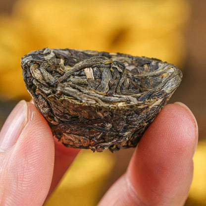 500gYunnan Puerh Raw Tea Leaves Mini Small Yuan Bao Old Tree Pu'er Small Tuo Tea