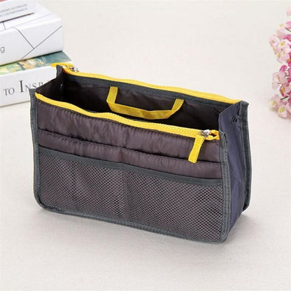 Tote Cosmetic Bag Double Zipper Makeup Bag Toiletries Large Nylon Travel Insert