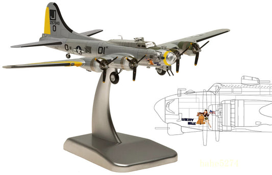 1/200 Scale USAAF Boeing B17G Alloy Fighter Aircraft Model Airplane Toy Collect
