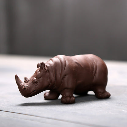 Creative Tea Pet Yixing Zisha Purple Clay Ornament Tea Play Ox Table Decoration