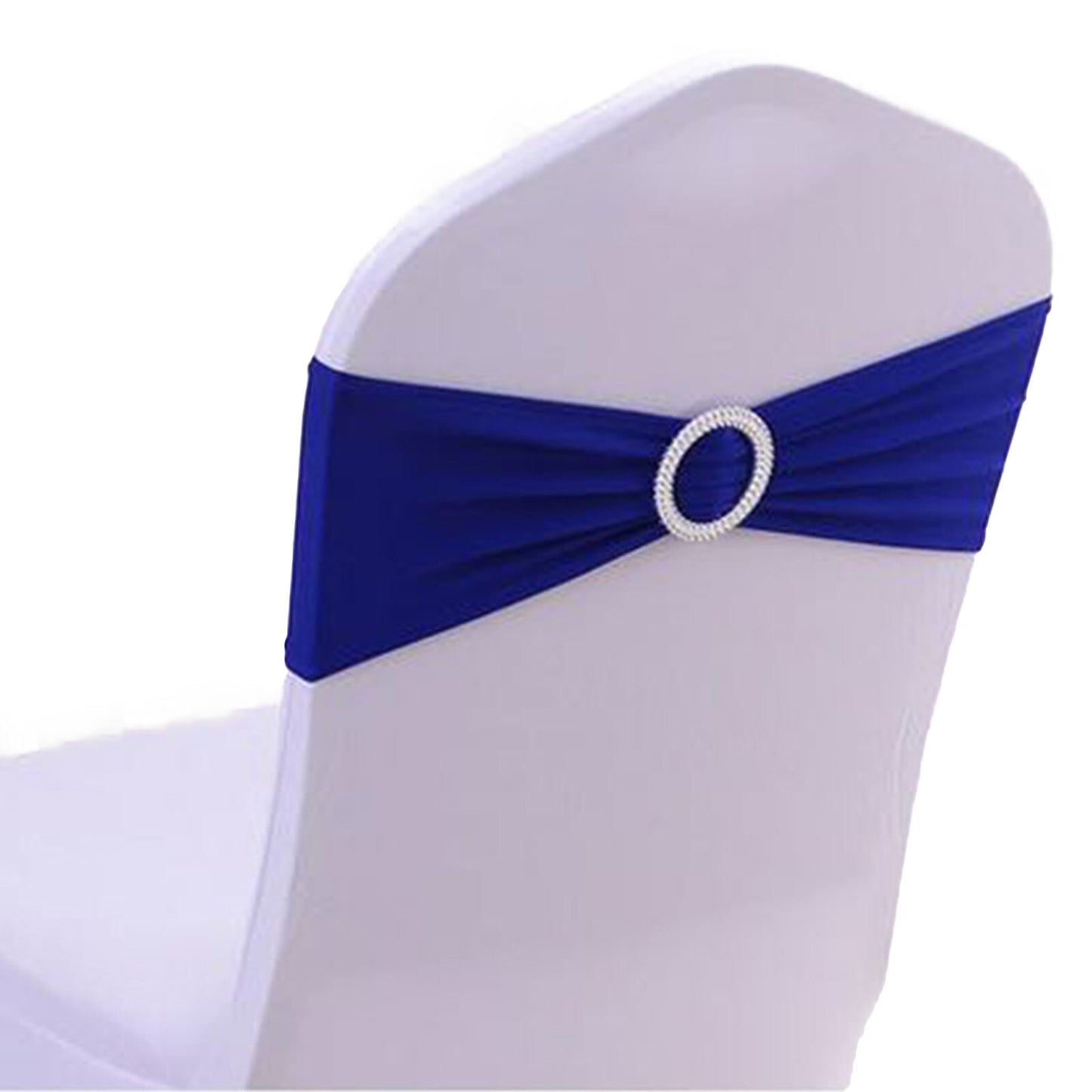 10/25/50/100x Spandex Stretch Chair Sashes Bows Band Wedding Party Banquet Decor