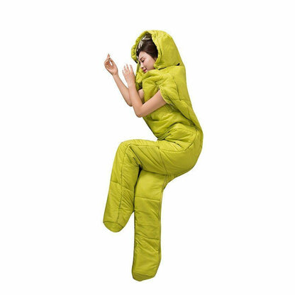 Humanoid Sleeping Bag Outdoor Indoor Thin Warm Camping Travel Nylon 210*80*50CM