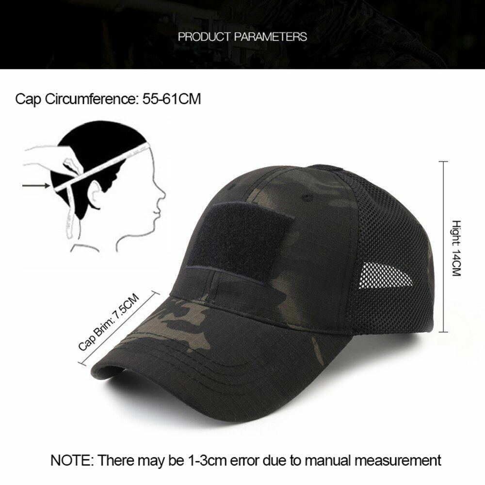 Tactical Hat Camouflage Sunscreen Outdoor Sport Hunting Camping Hiking Cap Brown
