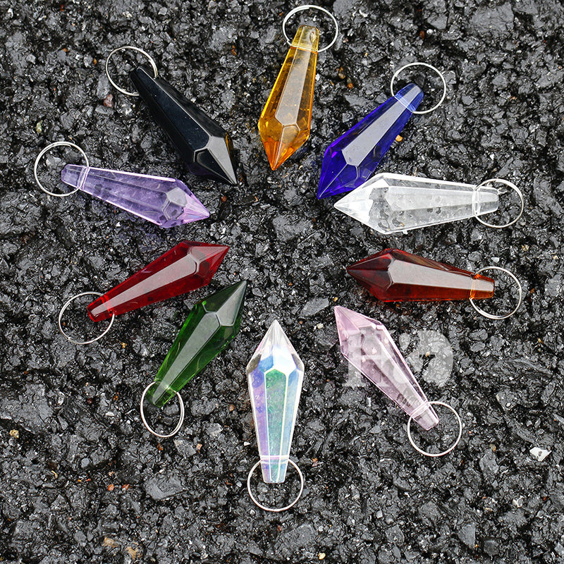 50PCS Rainbow Chandelier Crystals Lamp Prisms Parts Hanging Drops Pendants 38mm