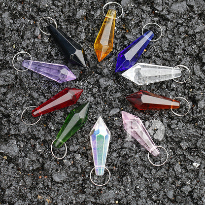 50PCS Rainbow Chandelier Crystals Lamp Prisms Parts Hanging Drops Pendants 38mm