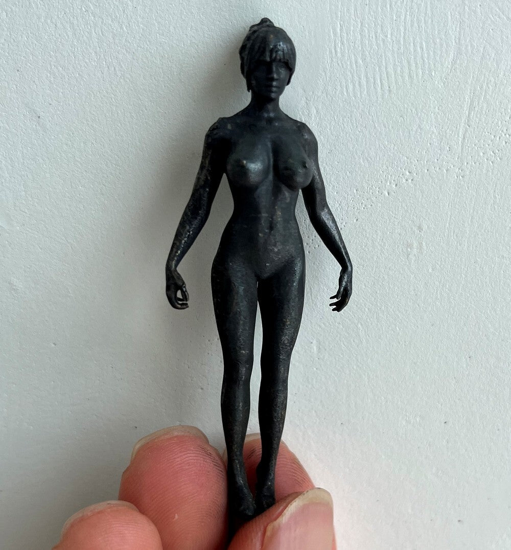 Solid Brass Naked Girl Statue Art Beauty Human Model Hand Artwork Decor