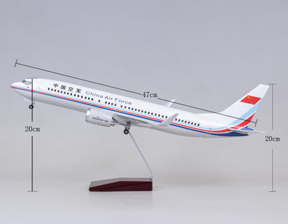 47CM 1:85 China Air Force BOEING 737 MAX Airplane Landing gear Resin Model
