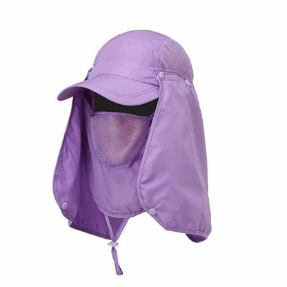 Outdoor Sun Hat UV Protection Ear Flap Neck Cover Fishing Hunting Hiking Unisex