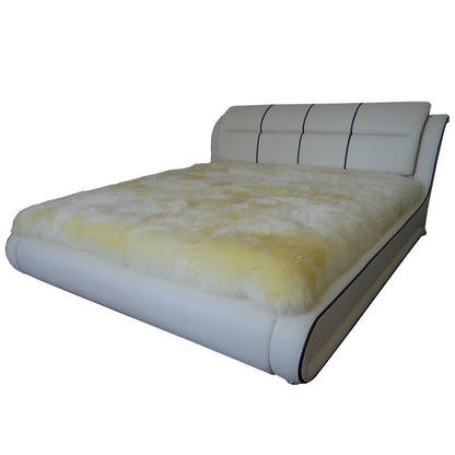 100% Pure Sheepskin Bed Mat Queen King Bed Cover Warm Australian Wool Blanket