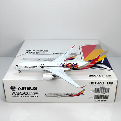 1:400 JC Wings ASIANA AIRLINES AIRBUS A350-900 Airplane Diecast Aircraft Model