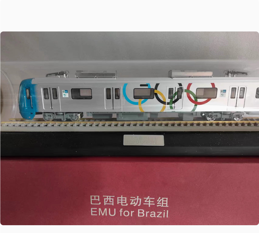 1:87 EMU for Brazil Metro Passenger Subway Railway Diecast Vehicle Model