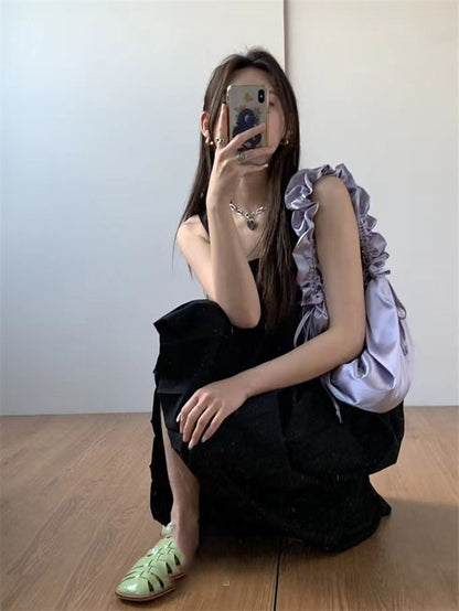 Strap Shoulder Bags Silk Handbags Elegant Crossbody Bag Hobos Tote Shopper Purse