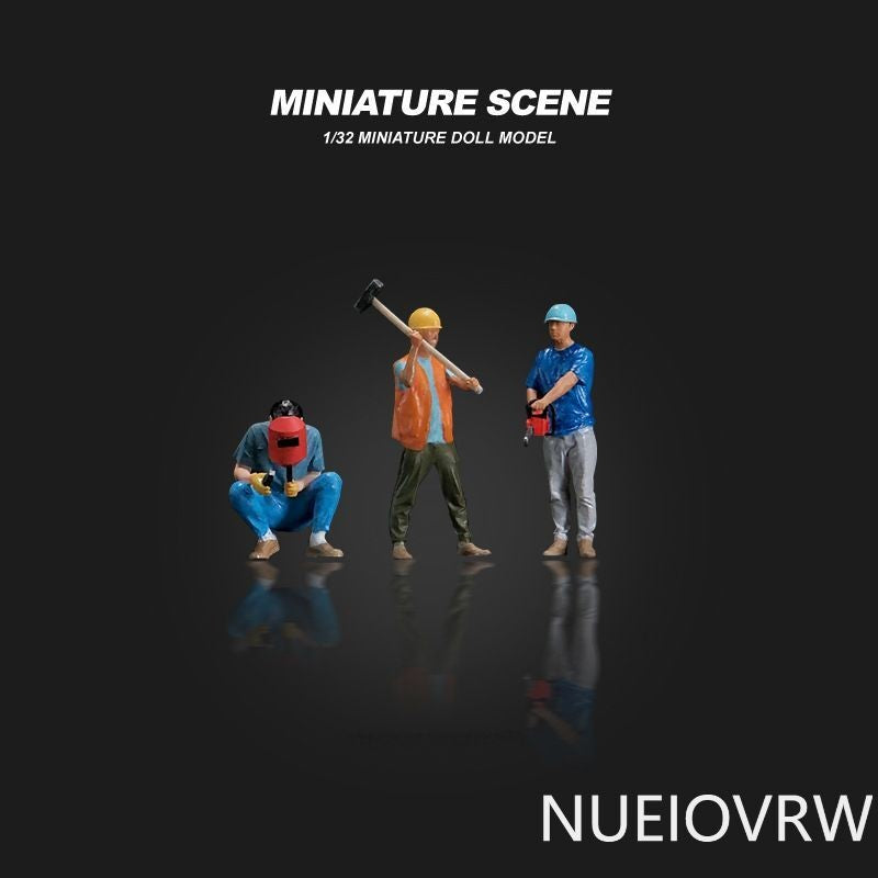 1/32 Worker Micro Figure Model Miniature Model Scene Display Prop Model
