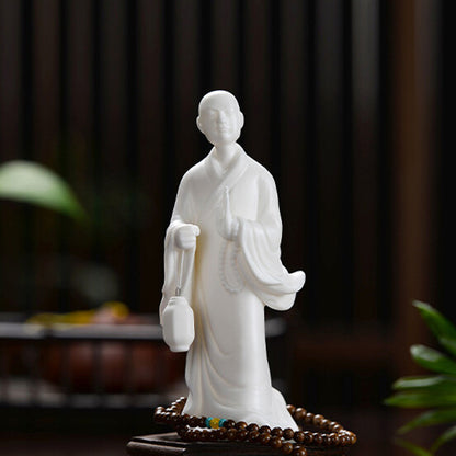 Taoism Style Tea Pet Home Table Decoration Zisha Porcelain Monk With Light New