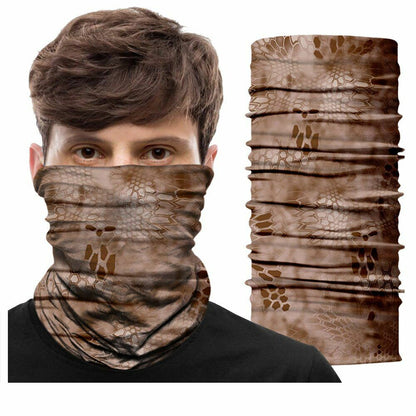 Neck Gaiter Bandana Buff Hiking Camping Hunting Tube Scarf Headwear Mask 50*25CM