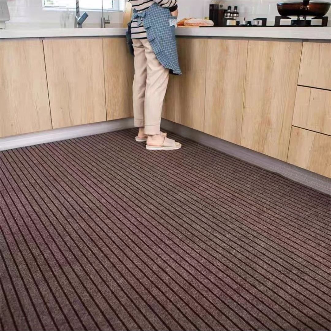 Floor Mat Polyester Anti Slip Kitchen Carpet Full Coverage Oil Absorbent Doormat