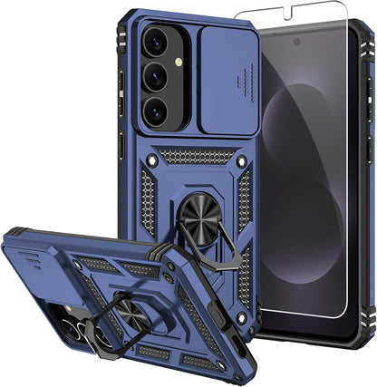 For Samsung Galaxy S25 FE Case,With Screen Protectors and Camera Cover,[Military