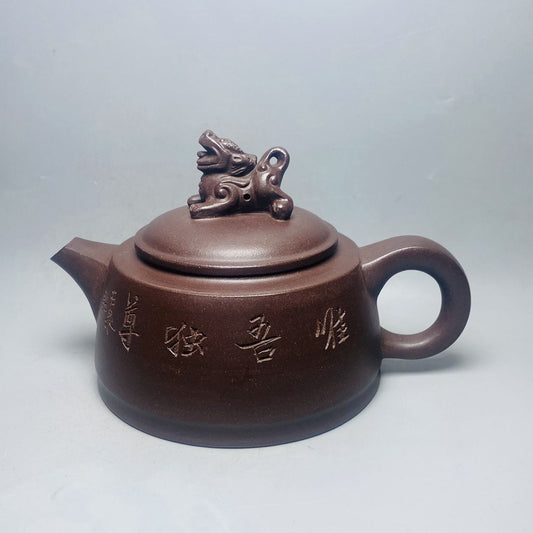 Chinese Yixing Purple Clay Teapot Tea Set Pot Zisha Ceramic Cute Decor Figurine