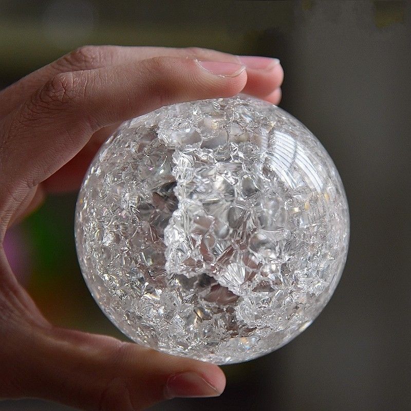 30-50mm Crystal Ice Crack Ball Quartz Marbles Magic Sphere