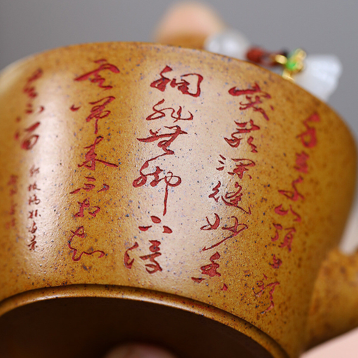 100ml Hand Carved Orchid Real Yixing Zisha Small Tea Pot Chinese Kungfu Tea Pot