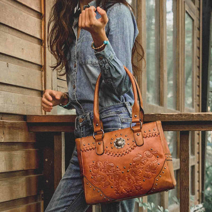 Women Tote Bags Leather Concealed Carry Purse Handle Shoulder Handbag Bag Wallet