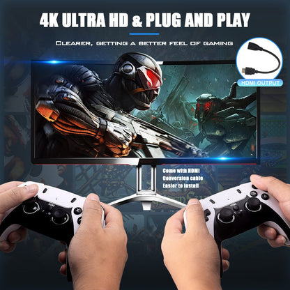 P5 PRO 4K HD Retro Game Stick Dual 2.4G Wireless Controllers,TV Emulator Console