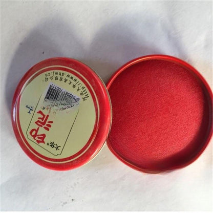 Art Calligraphy Stamp Seal Painting Red Ink Paste Round Office Yinni