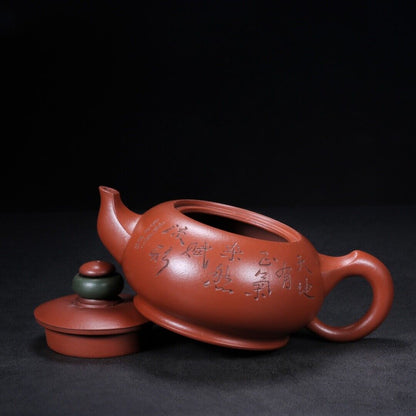 Chinese Yixing Zisha Clay Handmade Exquisite Teapot fortune turns