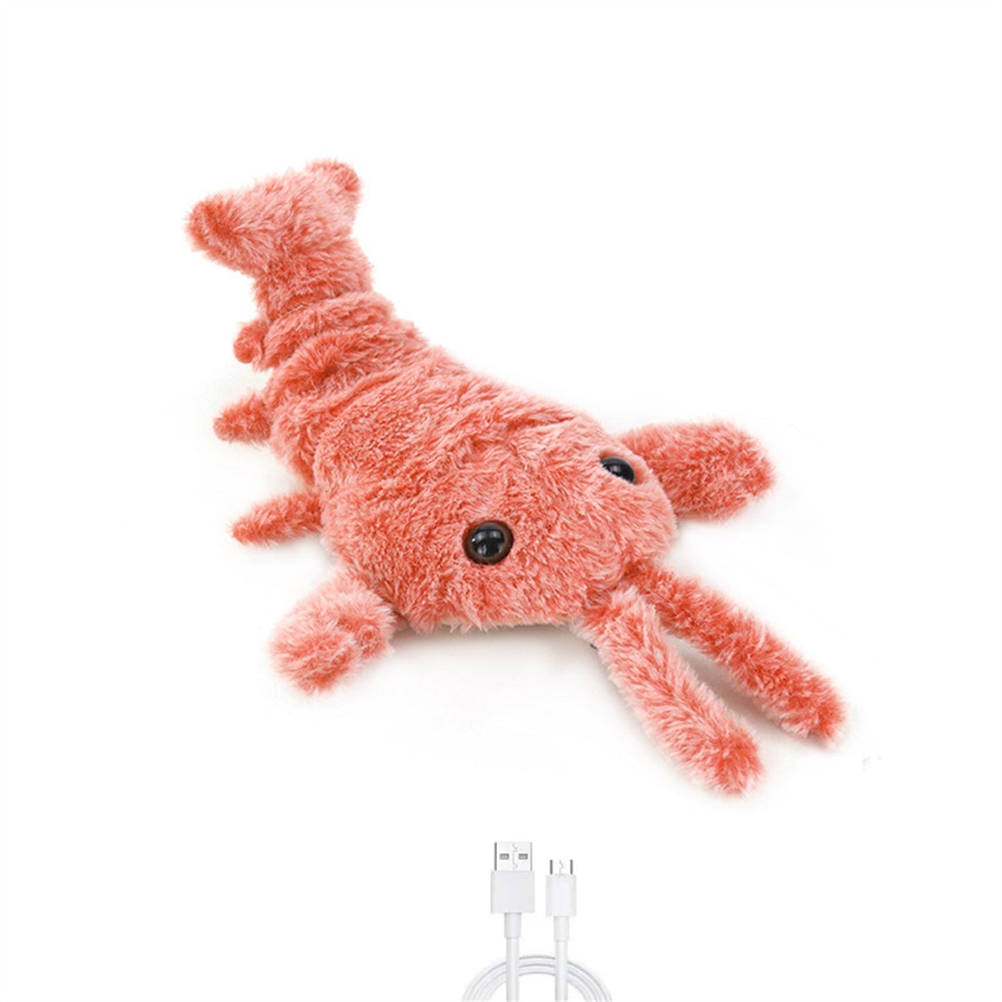 1 Pcs New Shrimp Moving Toy With USB Power Cable For Dog Cat Kid Washable Toy