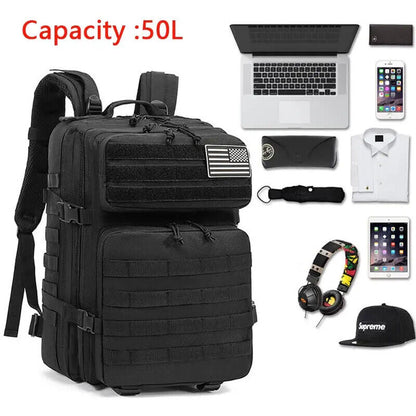 50L Military Tactical Backpack Men Bags Outdoor Sport Hiking Camping Trekking