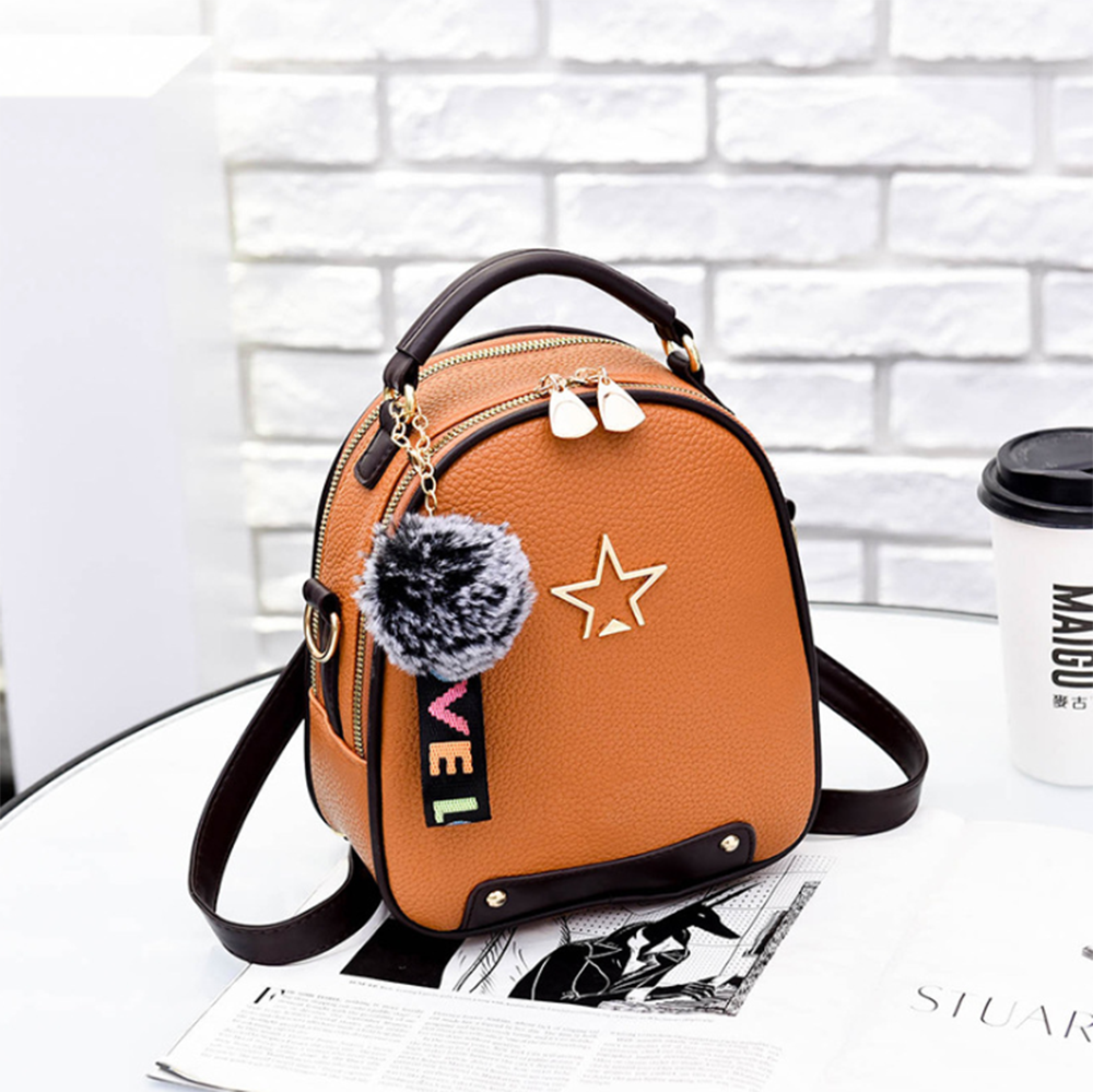 Fashion Women's PU Leather Backpack Bag Fashion Purse Cross Shoulder Travel Bag
