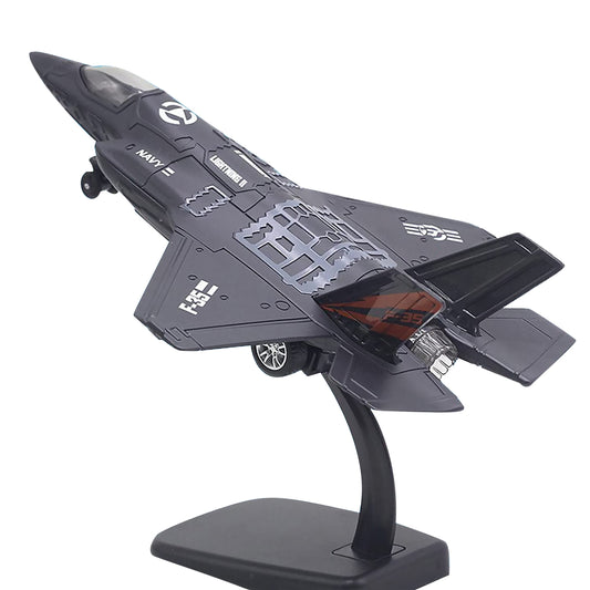 1/72 Fighter Aircraft F35 Jet Plane Alloy Model Pullback Fighter Sound Light b