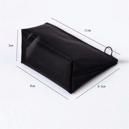 Black Cosmetic Bag Transparent Traveling Organizer Fashion Toiletry Makeup Pouch