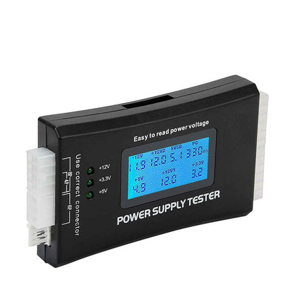 LCD Digital Power Tester LCD PC Computer 20/24 Pin 4 PSU ATX BTX ITX SATA HDD