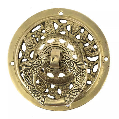 Antique Look Brass Ornate Design Parrot Ring Door Knocker Door Bell Home Decor