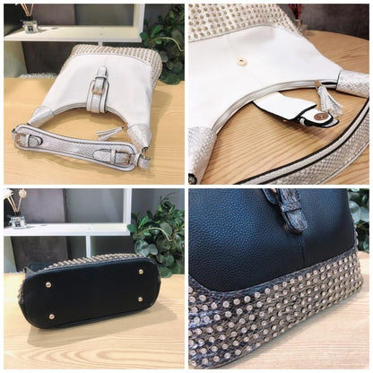 Rhinestone Shoulder Handbags Large Bag Design Diamond Studded Shoulder Purse 1PC