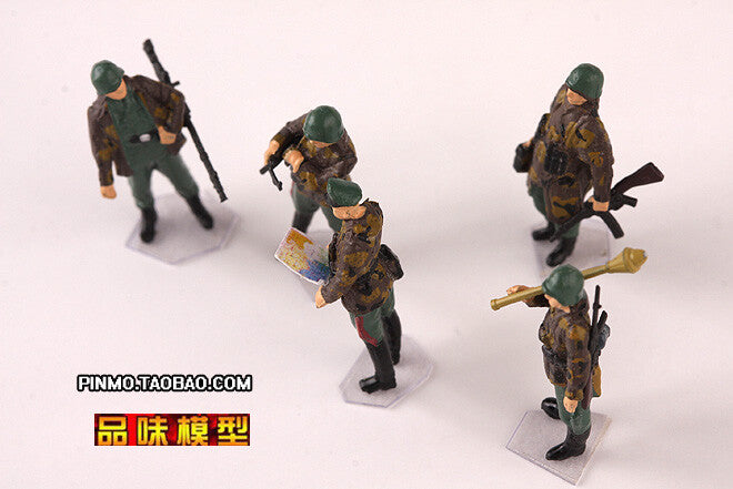 1/72 5Pcs German Armored Division Field Commander Armored 5-Man Model