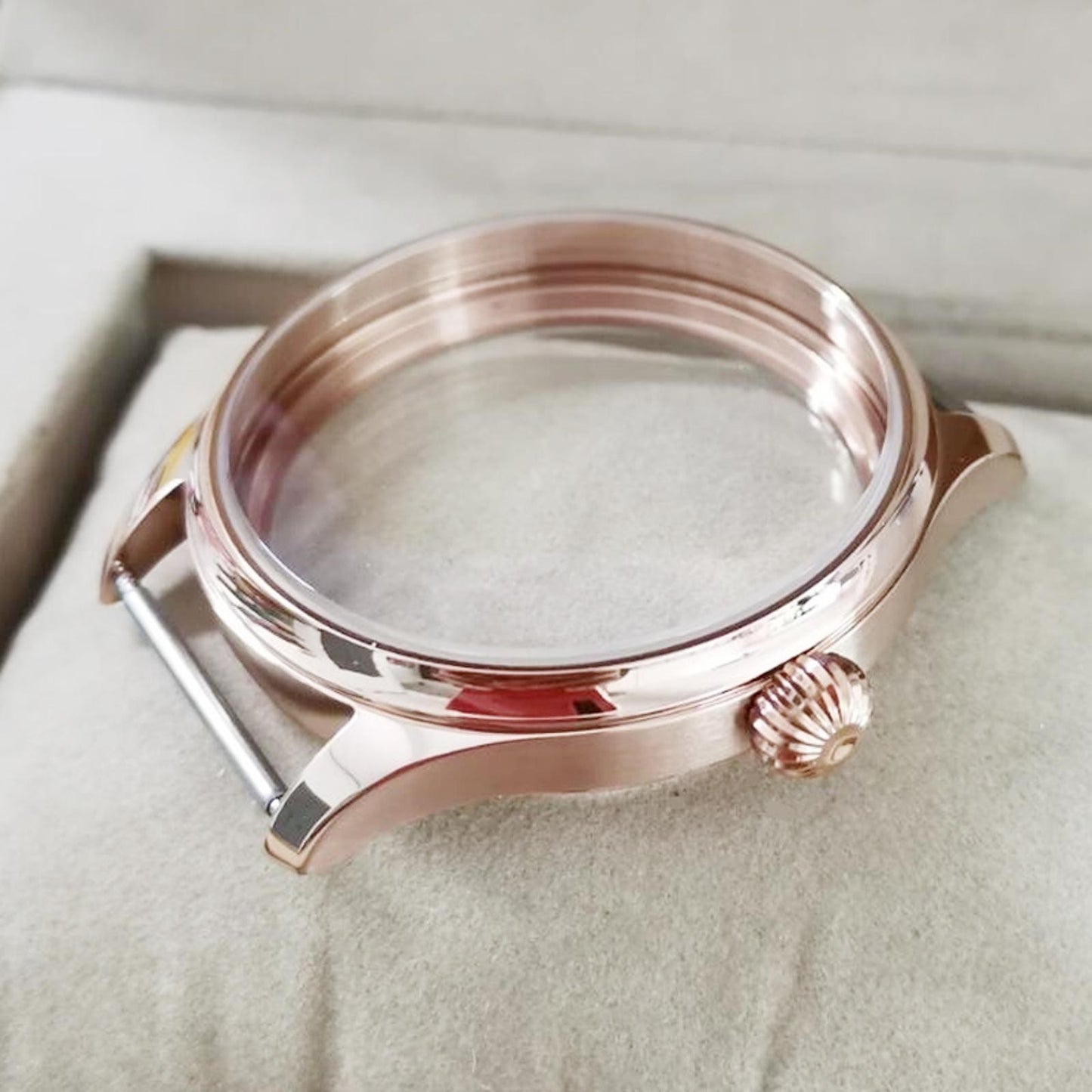 44mm Watch Case Stainless Steel For ETA 6497 6498 Seagull ST3600 ST3621 Movement