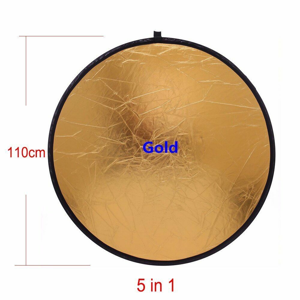 5 In 1 Light Reflector Diffuser 80/110cm Handhold Collapsible Photography Tools